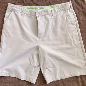 IZOD Golf Solid Flat Front Shorts